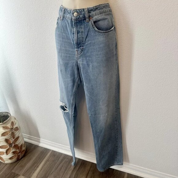 IRO Ladyla High Rise Boyfriend Jean Light Wash Fly Button Distress Sz 28 Revolve - Picture 5 of 14